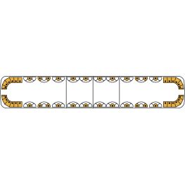 2546808 2546808. Aurum, fullt utrustat varningssystem med låg profil och bärnstensfärgad LED, 1 549mm.