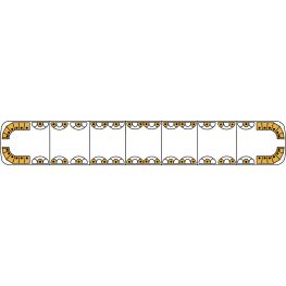 2614249 2614249, Aurum, nízkoprofilový, plně vybavený výstražný systém se žlutými LED diodami, 1778 mm.