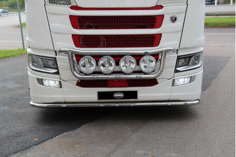 Přední světelná rampa z nerezové oceli - Kama - pro vozidla Scania NTG.