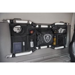 Simbolo Scania, rete portaoggetti e borsa
