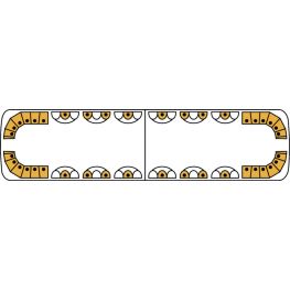 2546805 2546805. Aurum, fullt utrustat varningssystem med låg profil och bärnstensfärgad LED, 1 130 mm.